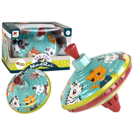 Metal Spinning Top Animals Toy Traditional